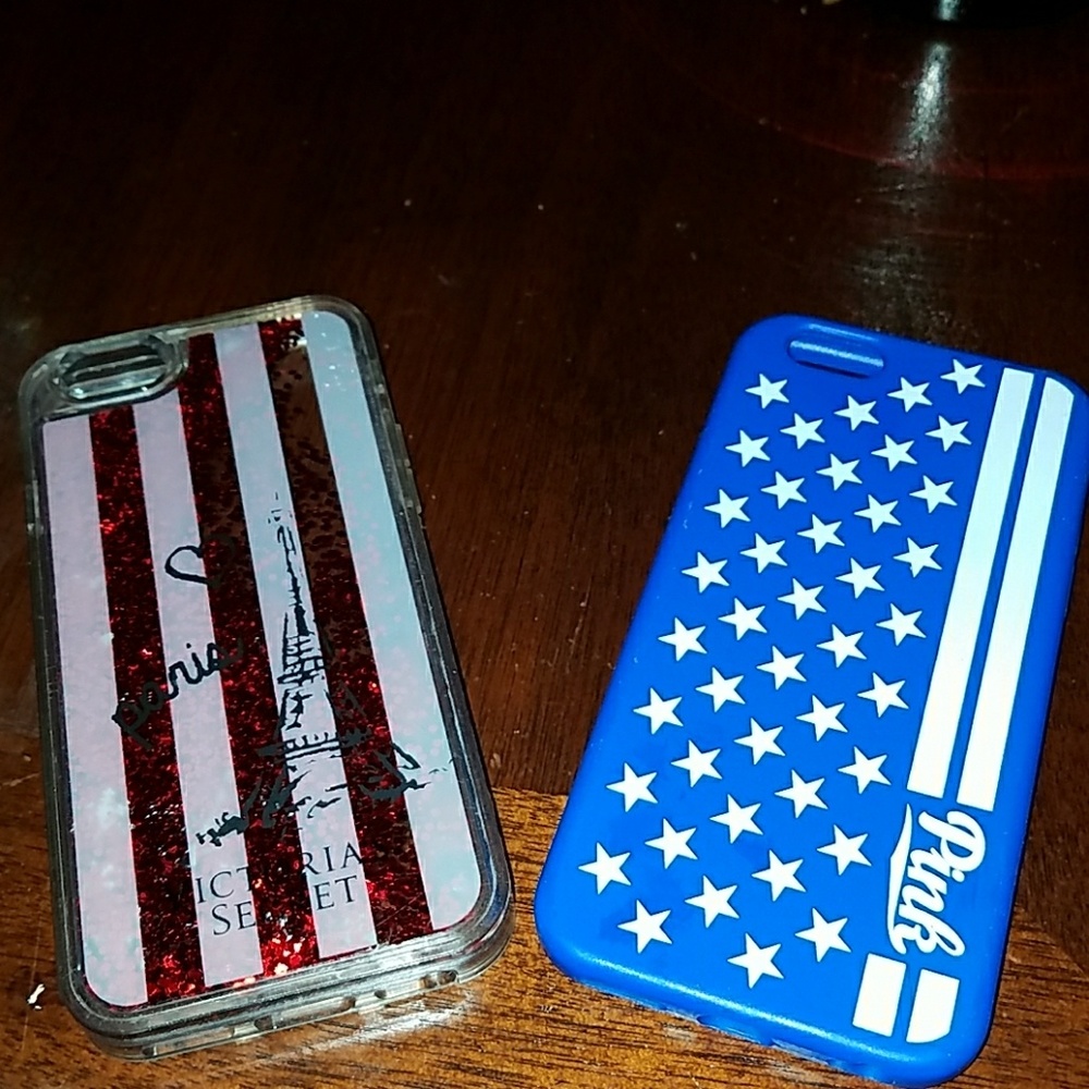 Victoria secrets and pink phone cases